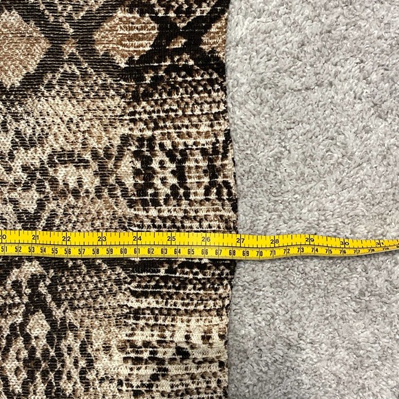 Show Me Your MuMu Brown Cream Hug Me Python Knit V Neck Sweater XS - Picture 9 of 9